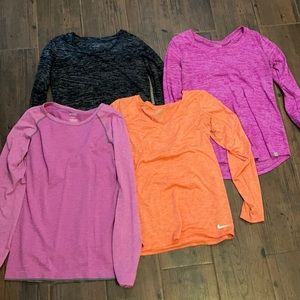 6 long sleeve size medium bcg, nike, danskin